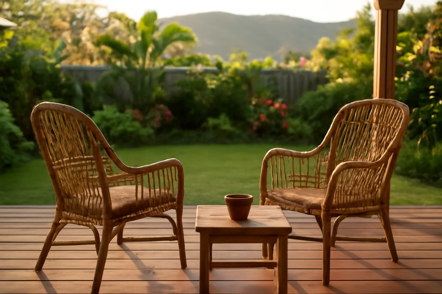 Kaimuki lanai chairs for in-home Hawaii respite provider visits